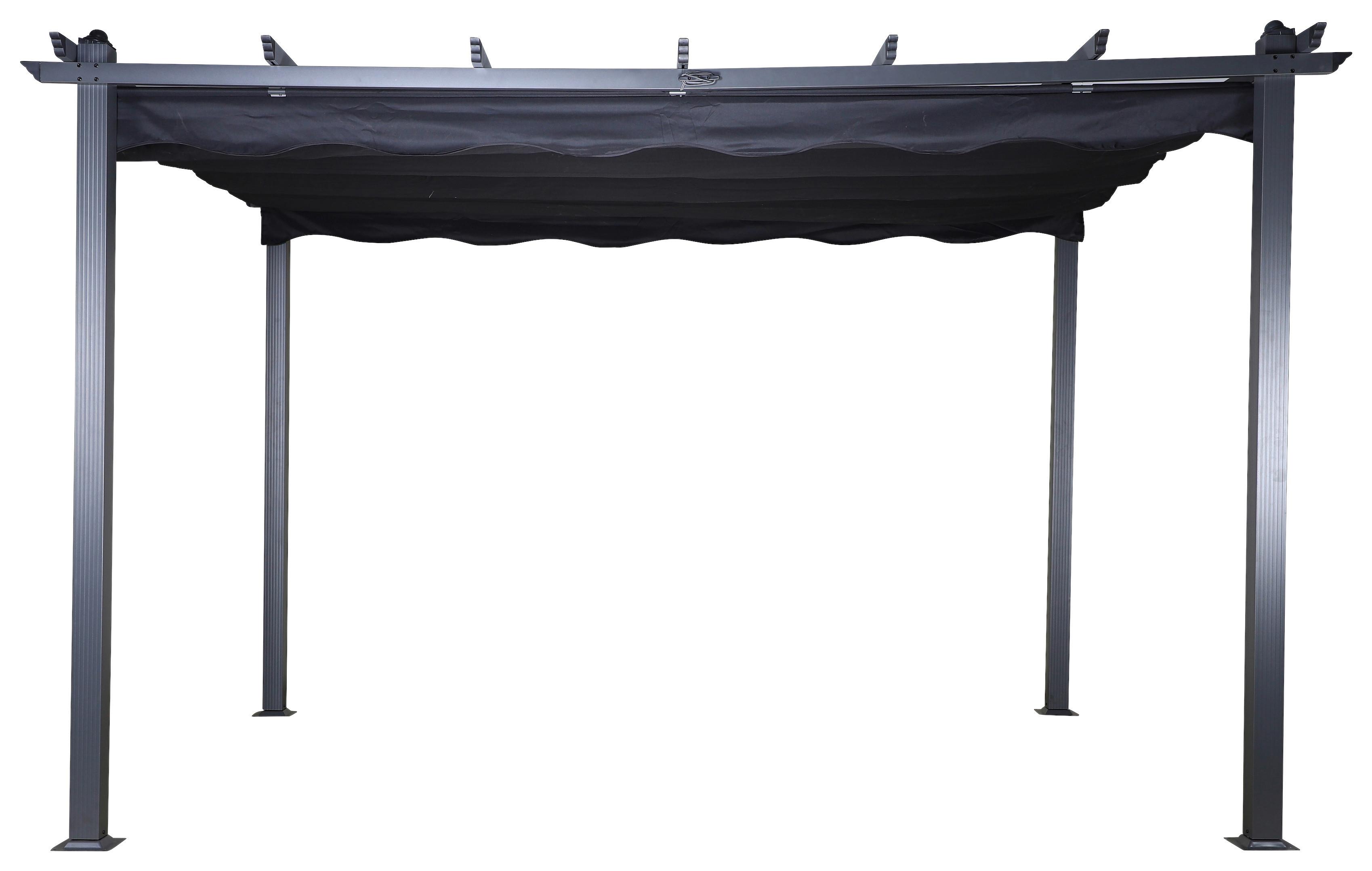 PERGOLA LAZIO - Schwarz, KONVENTIONELL, Textil (395/245/295cm) - Gardenson