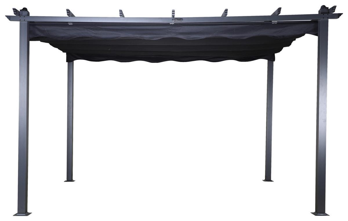 PERGOLA LAZIO - Schwarz, KONVENTIONELL, Textil (395/245/295cm) - Gardenson