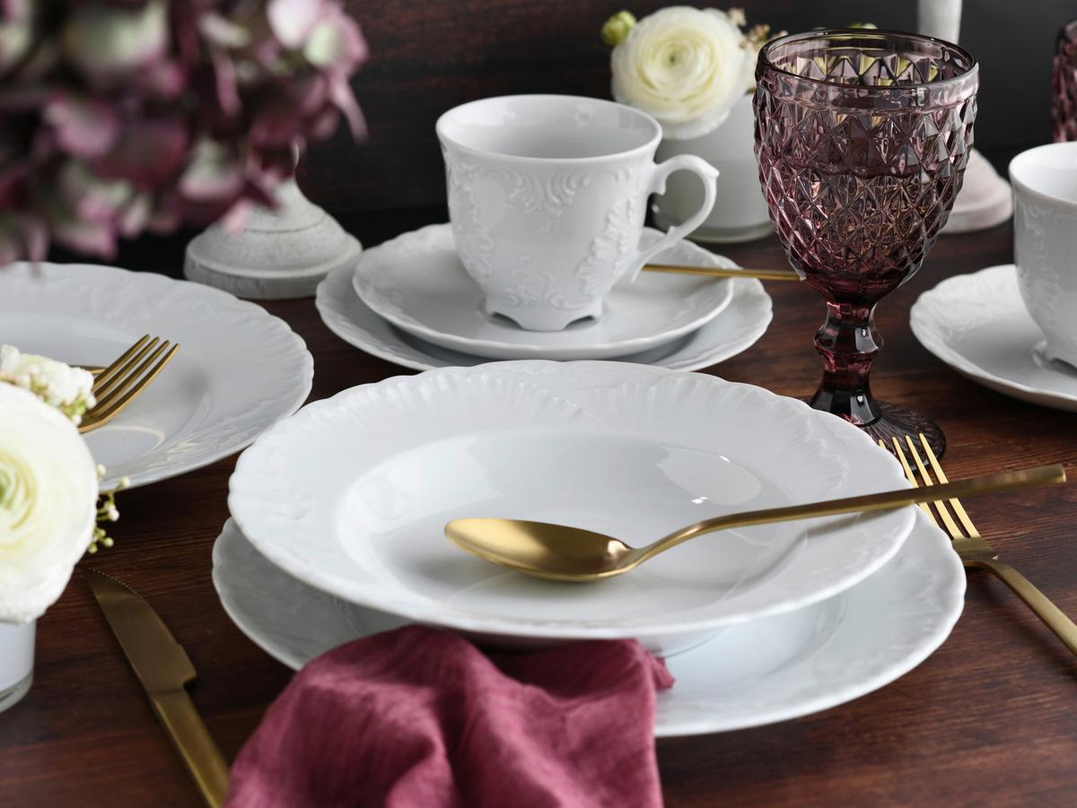 Kombinirani Servis Rokoko, 30-Delni - bela, Basics, keramika - Creatable