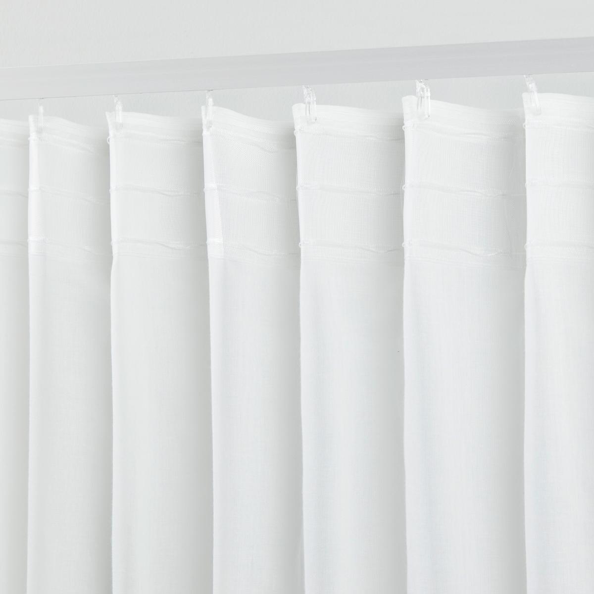Fertigvorhang Bio-Luise 2 Stk. in Weiß ca. 140x255-267cm - Weiß, Natur, Textil (140/267cm) - ecoTree