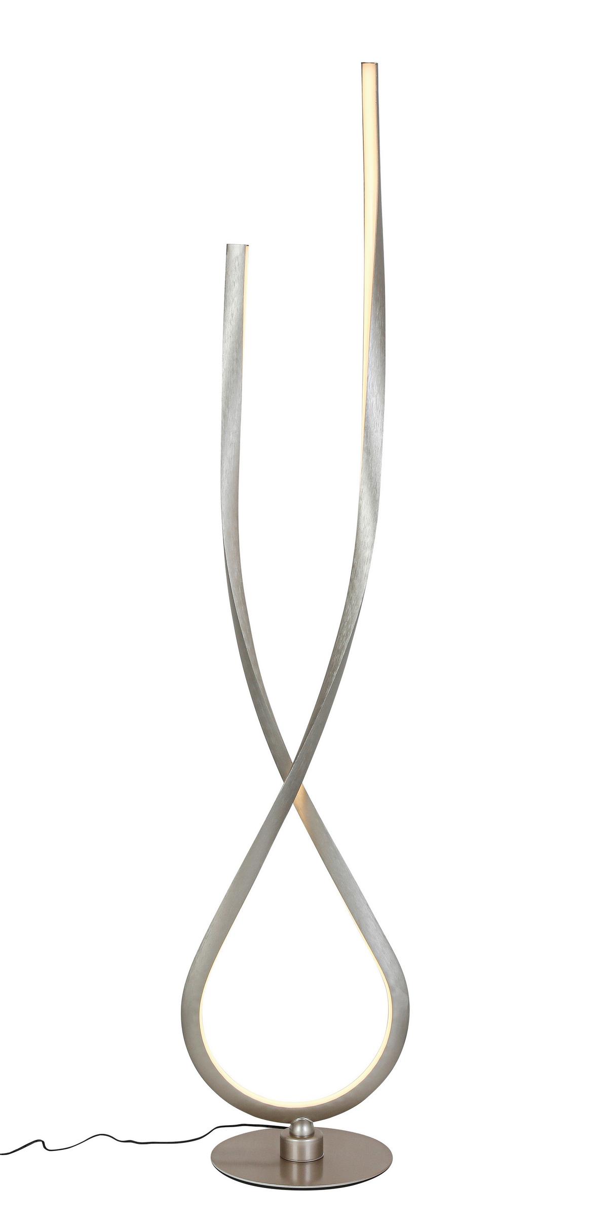 LED-Stehleuchte Kui Champagnerfarben max. 48 Watt - Champagner/Schwarz, MODERN, Kunststoff/Metall (26l)