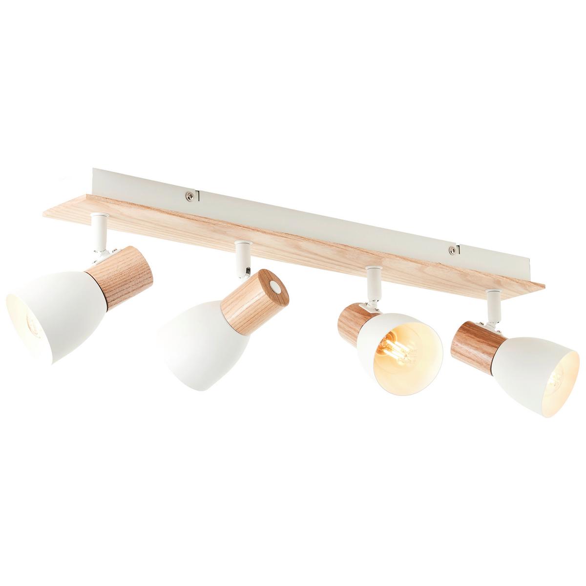 Strahler Daintree Naturfarben/Weiß max. 28 W - Naturfarben/Weiß, Basics, Holz/Metall (52/7cm) - Brilliant