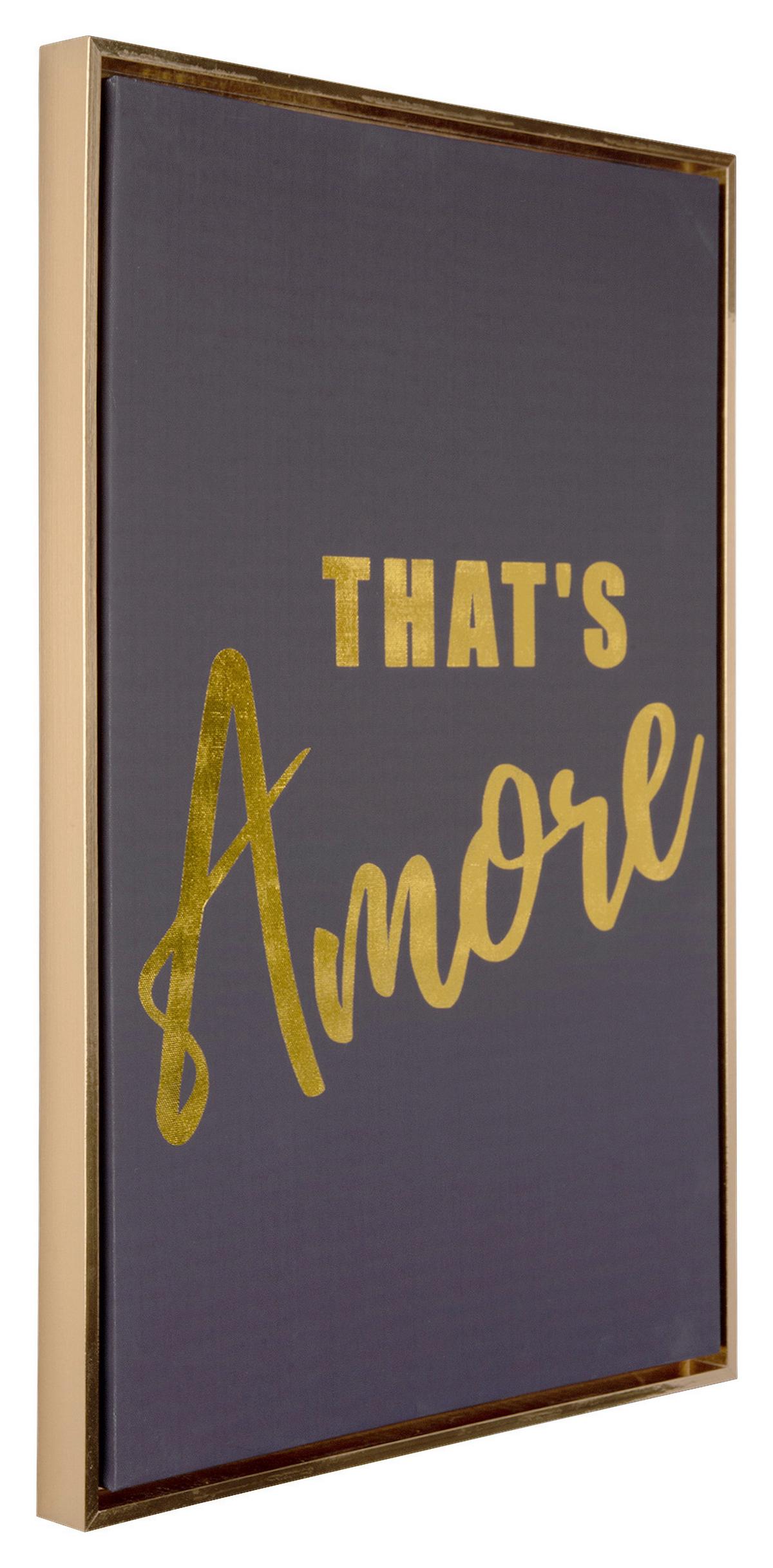 DRUK ARTYSTYCZNY PT4180 - czarny, Basics, materiał drewnopochodny/tkanina (40/60/3,2cm) - Present Time