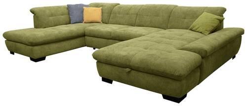 Kutna Garnitura Oxford - zelena/crna, Moderno, tekstil (211/343/204cm) - Modern Living