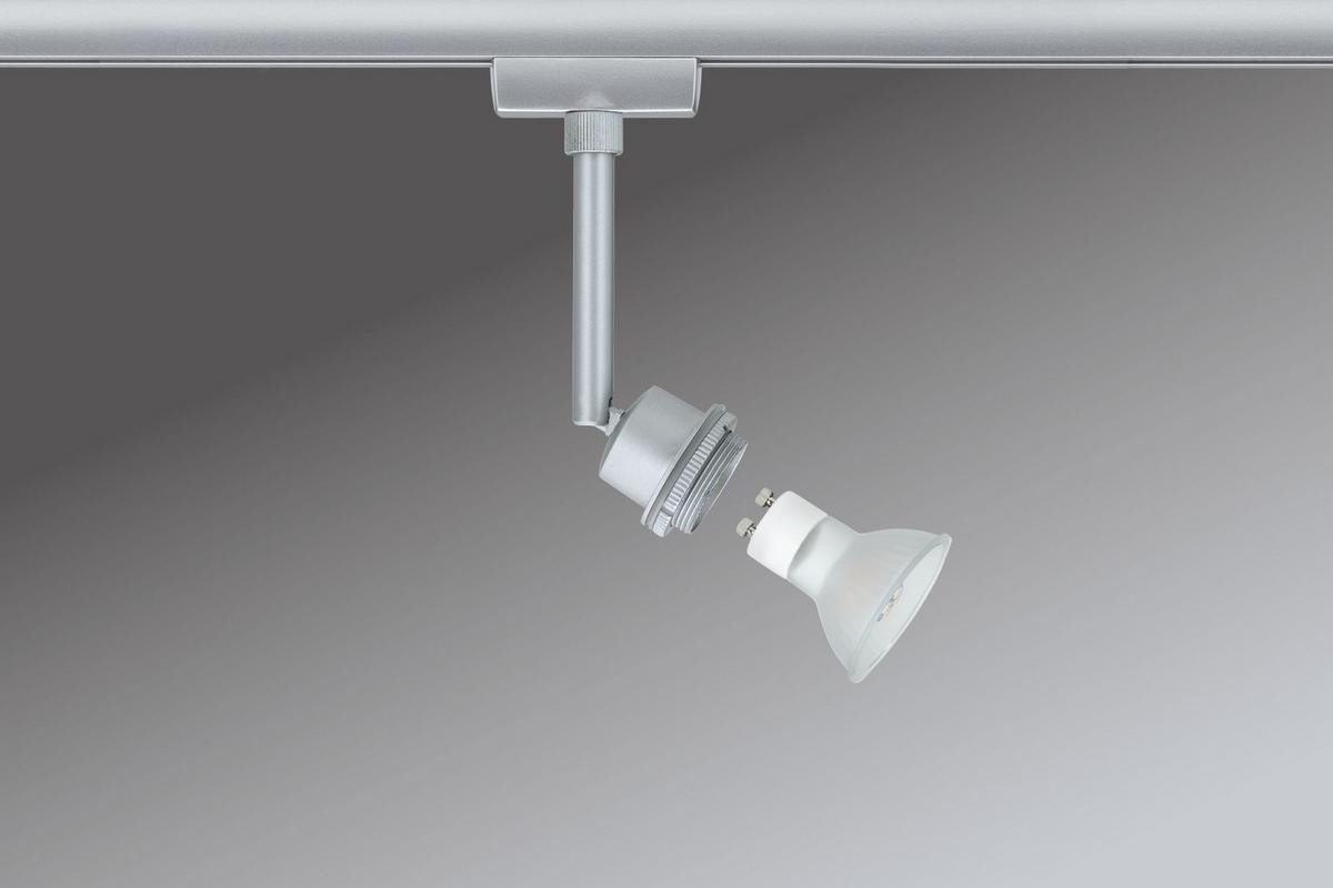 Schienensystem-Strahler Basic Spot max. 3,5 Watt - Chromfarben, Design, Metall (5/12,5cm) - Paulmann