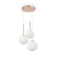 Pendelleuchte Basic Form - Weiss/Goldfarben, Trend, Glas/Metall (40/180/40cm) - MAYTONI