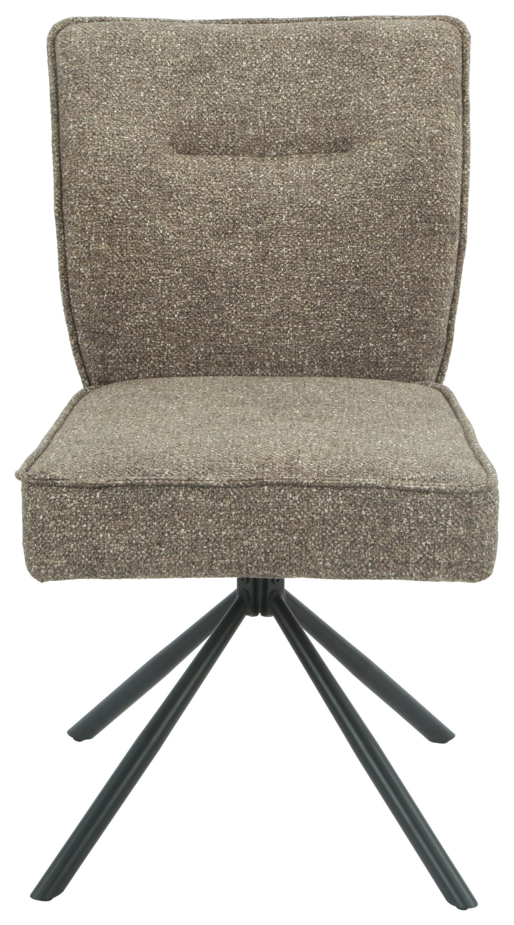 STOL ELLEN GIGA S - brun/svart, Modern, metall/textil (49/90,5/65,5cm) - Premium Living