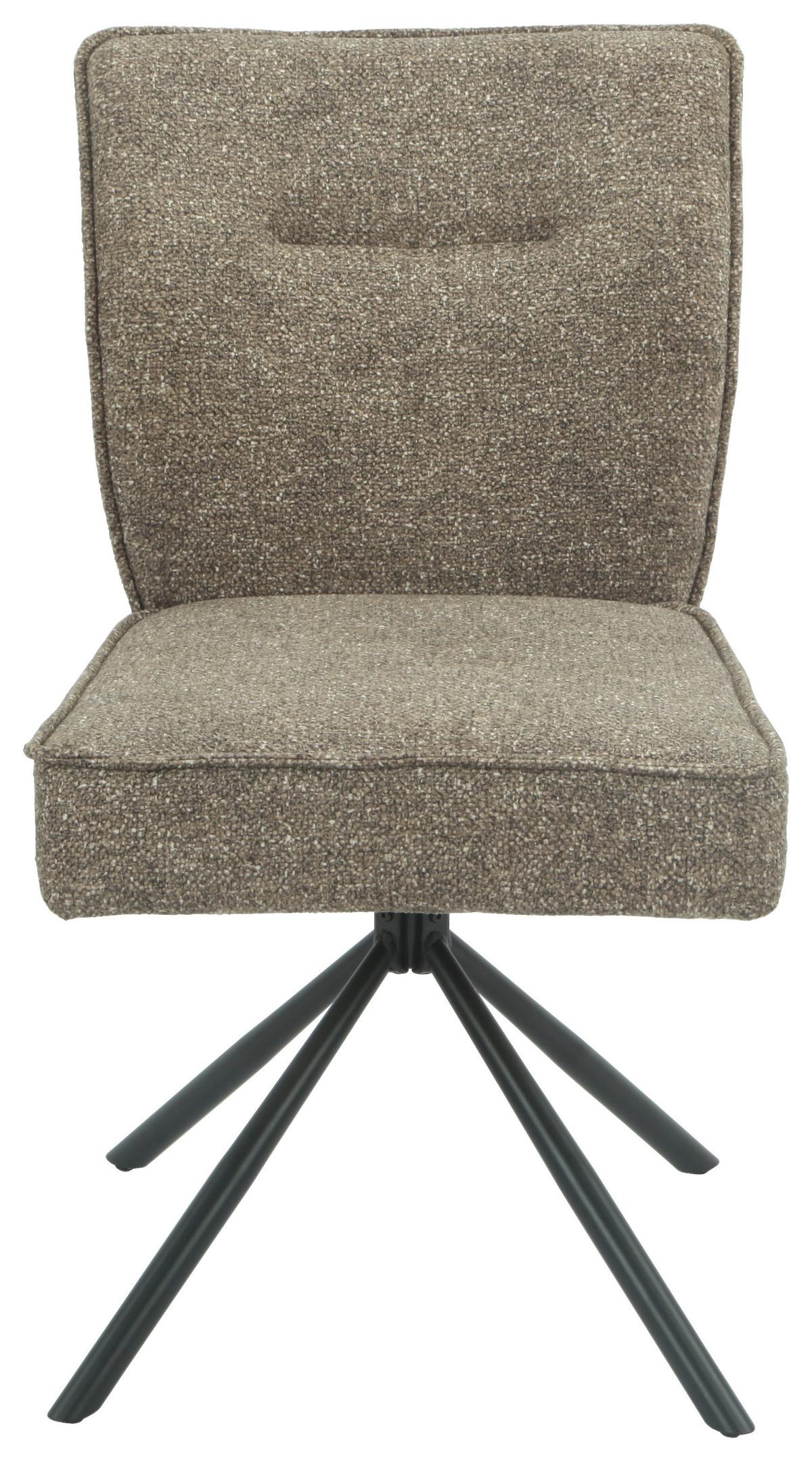 Stuhl Ellen Giga S Braun/Schwarz - Schwarz/Braun, MODERN, Textil/Metall (49/90,5/65,5cm) - Premium Living