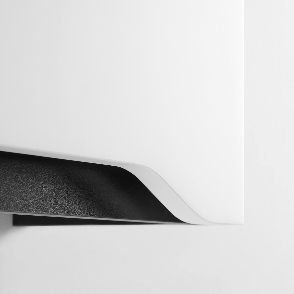 Oberschrank Wave II in Schwarz - Weiss/Schwarz, Modern, Holzwerkstoff (40/70/20cm) - Mömax