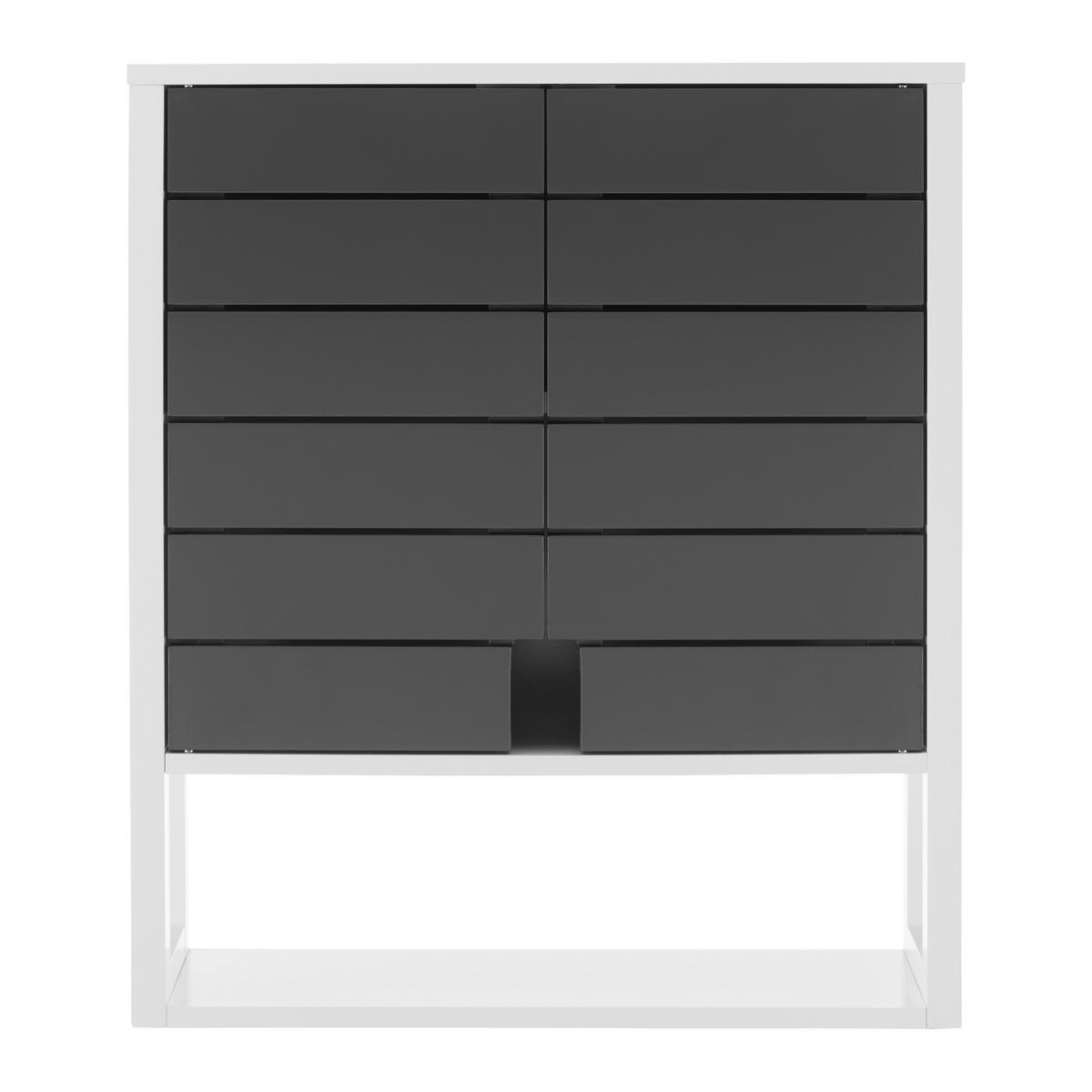 Faliszekrény Tia - fehér/szürke, Modern (60/70/23cm) - Bessagi Home