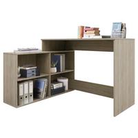 Íróasztal-polc Kombináció Corner - Sonoma tölgy, Modern, faalapú anyag (120-100/77/50-29cm)