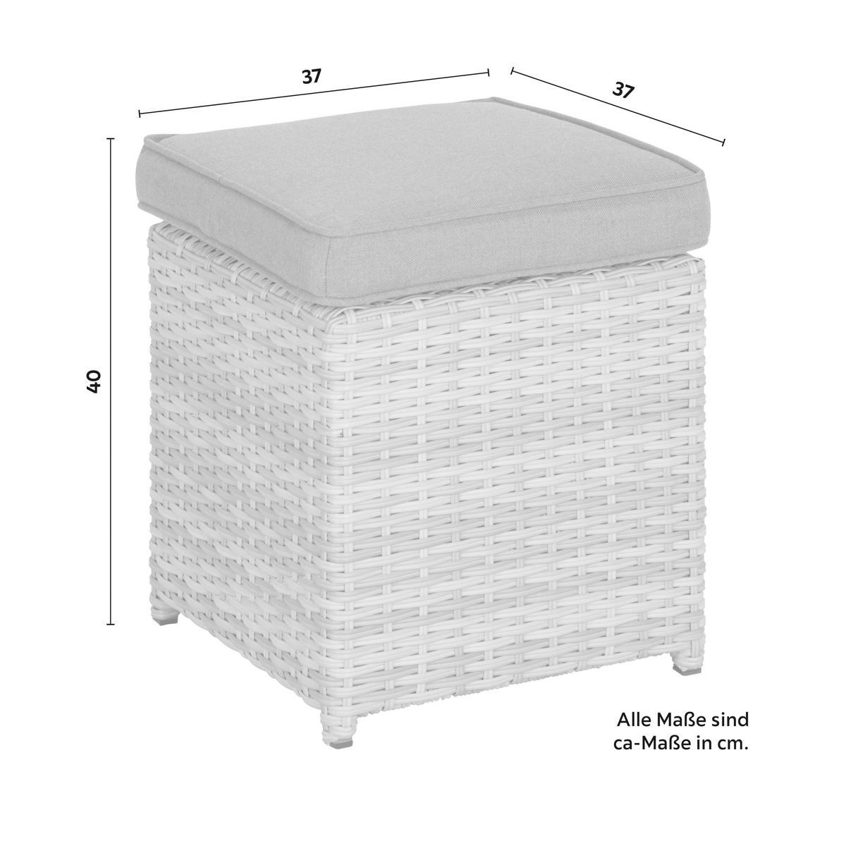 Loungegarnitur-Set Nela 2 Grau/Beige - Beige/Hellgrau, Modern, Glas/Kunststoff - Mömax