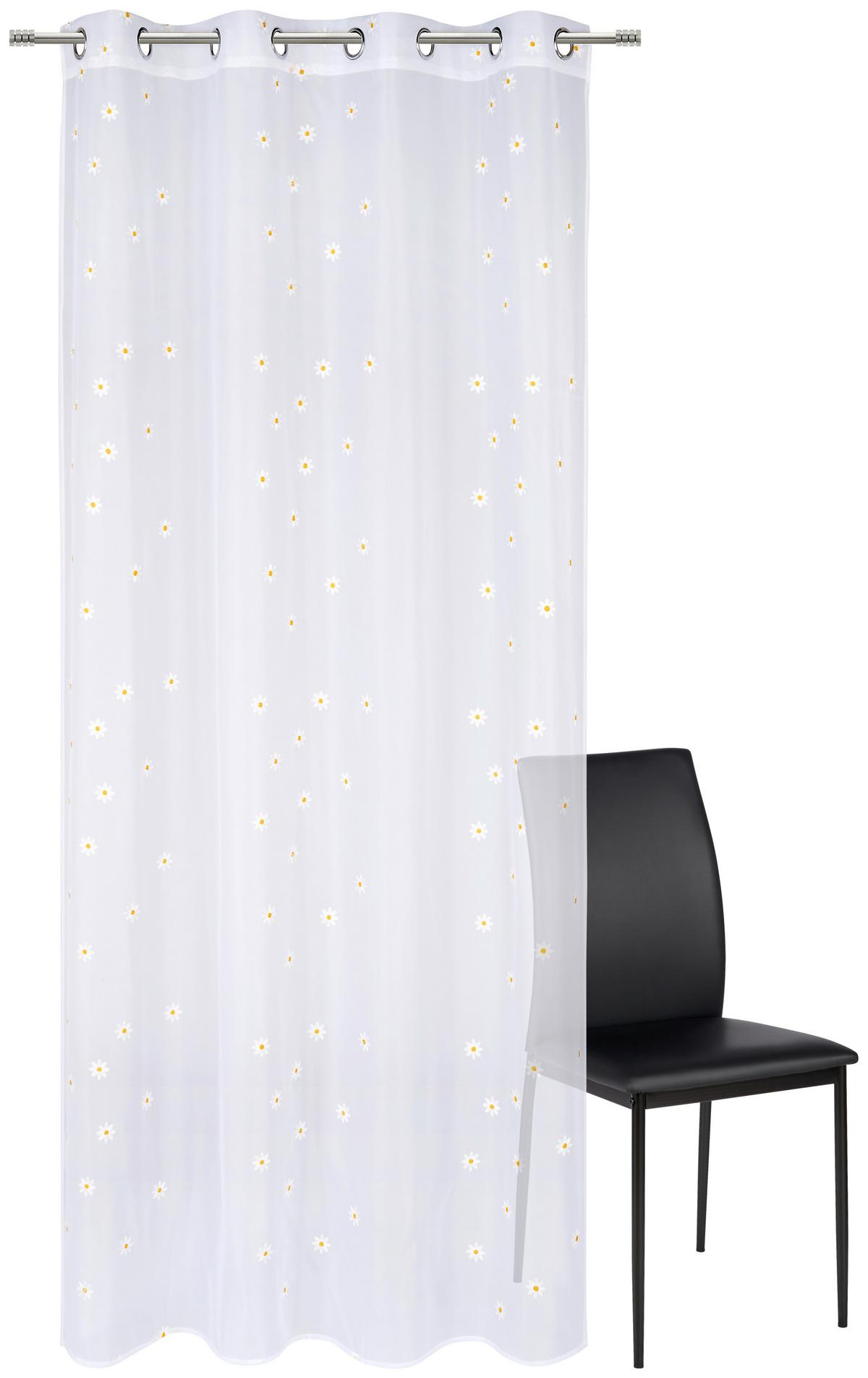 ZASŁONA NA PRZELOTKACH FLOWERY - biały/różnokolorowy, Design, tkanina (140/245cm) - Esposa