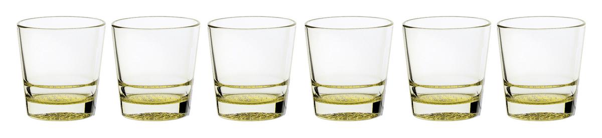 KOMPLET SZKŁA STOŁOWEGO ADORNO - kolor złoty, Modern, szkło (400ml) - Bessagi Home