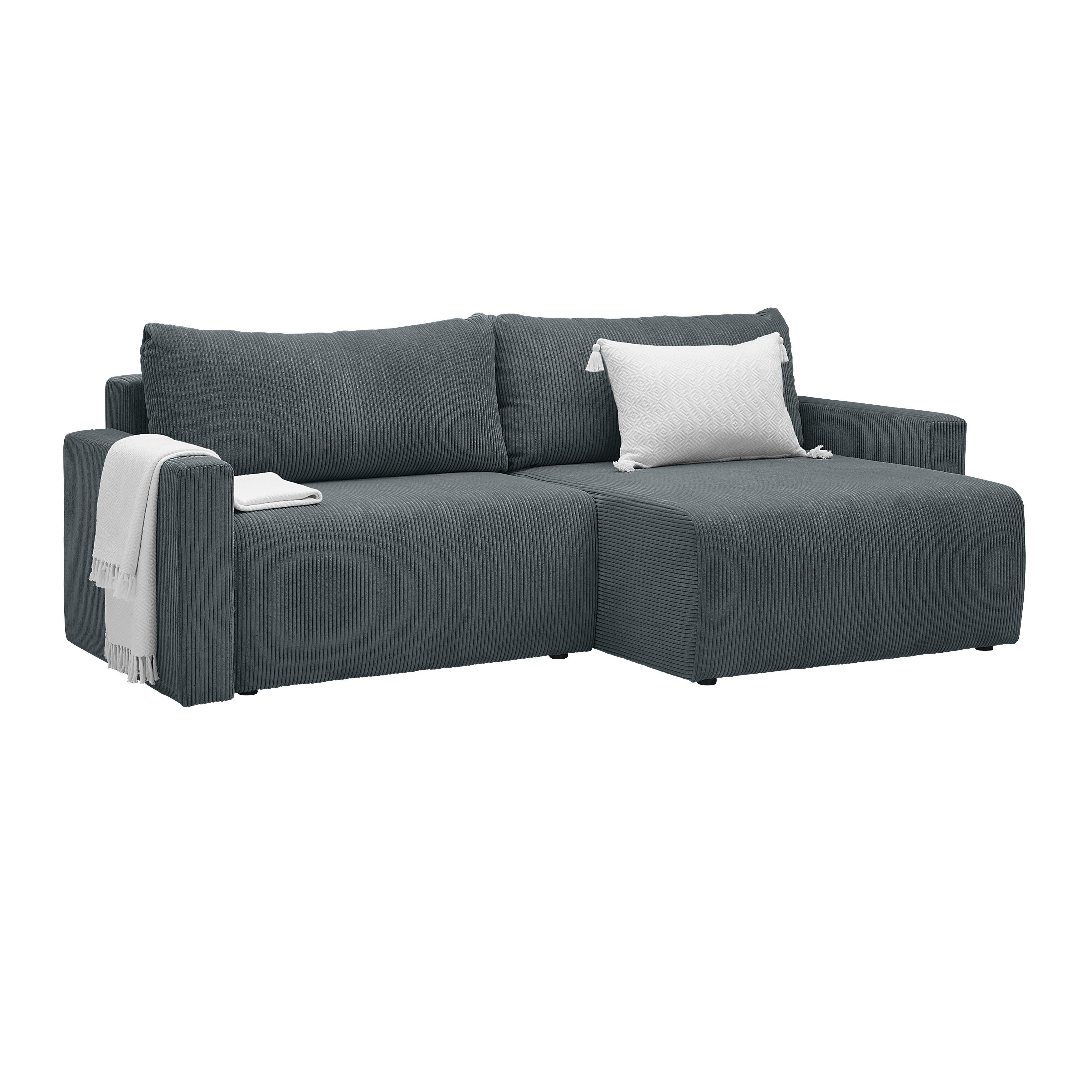 Coltar DIOS - gri închis, Modern, lemn/metal (228/91/146cm) - Best Price