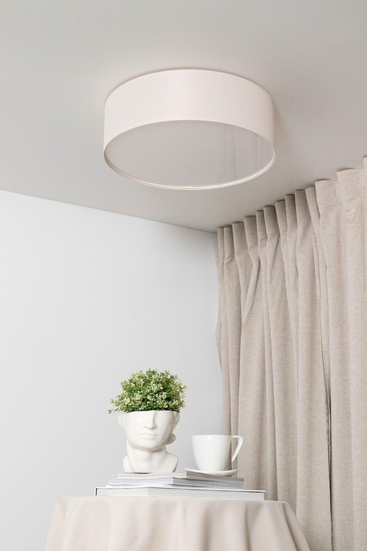 LAMPA SUFITOWA 090-211-50 LUMI LIGHT - kremowy, Design, tworzywo sztuczne/metal (50/20cm)