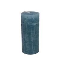 Stumpenkerze Lia Graublau - Graublau, Modern (6,8/15cm) - Premium Living