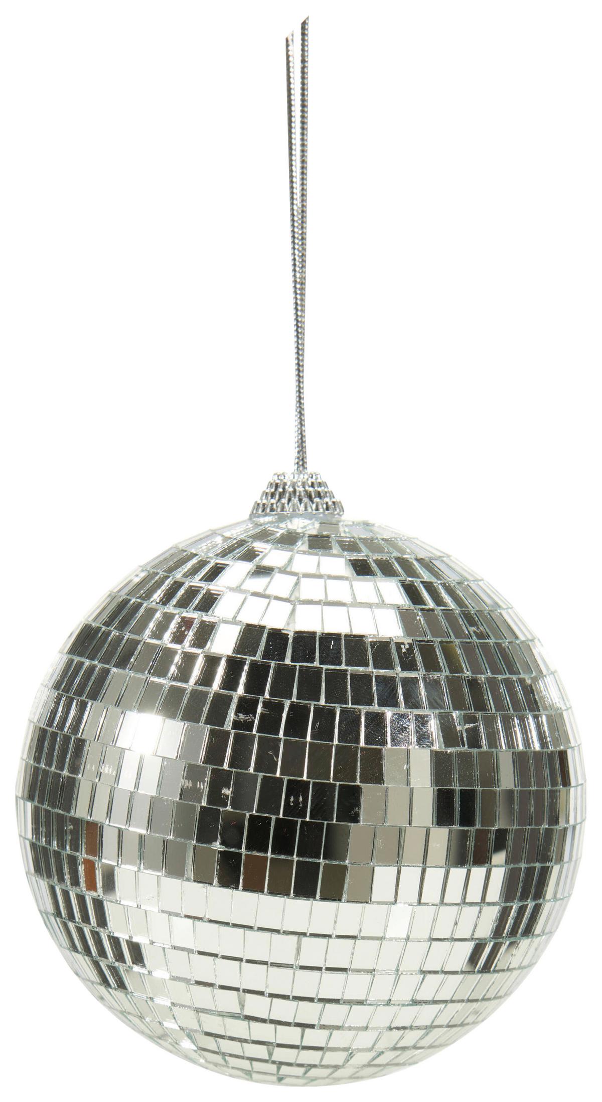 Discoleuchte Disco Silberfarben - Silberfarben, Basics, Glas/Papier (11.6/11.6/11.6cm)