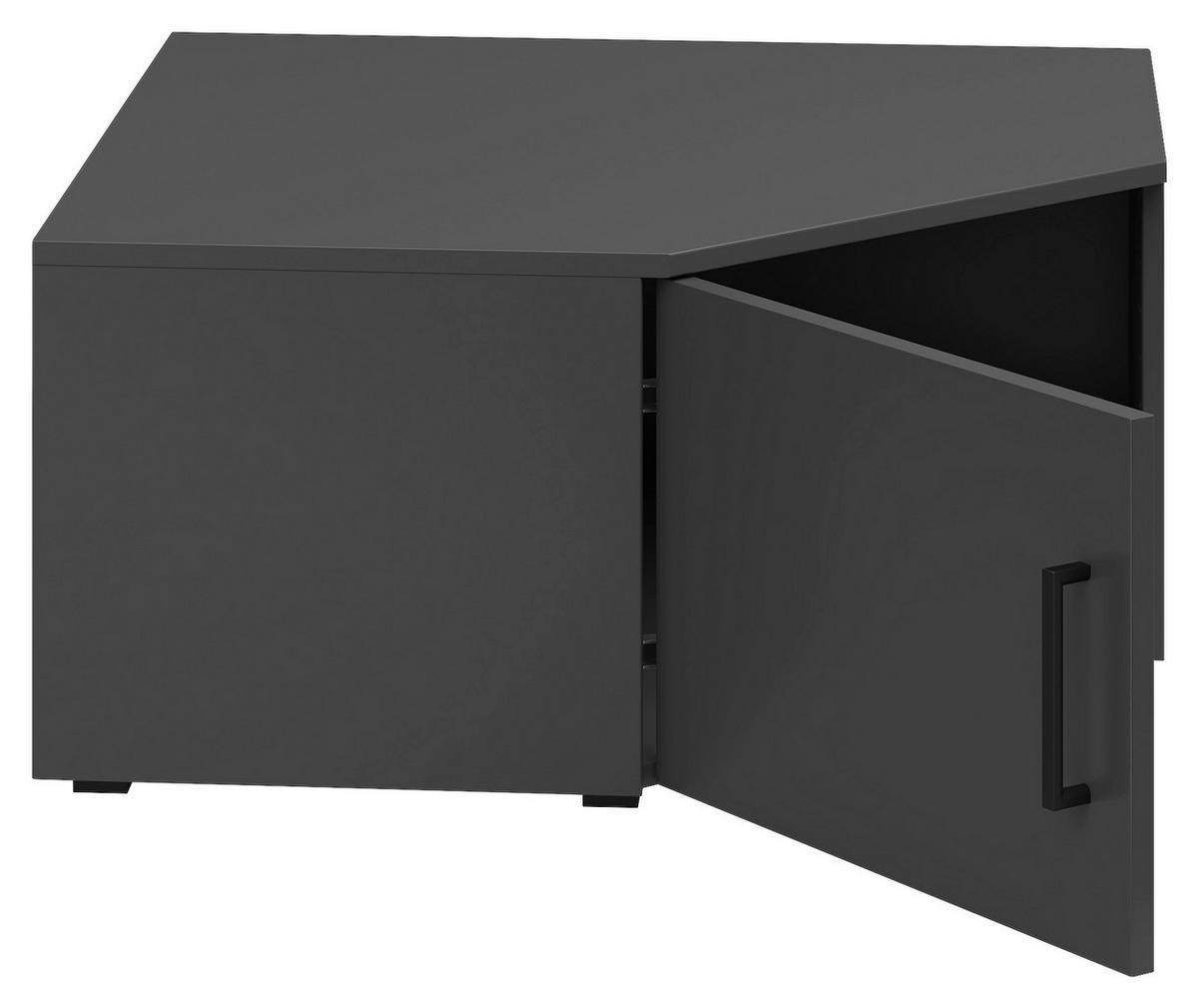 Aufsatzschrank Multistauraum Graphitfarben - Graphitfarben/Schwarz, Modern, Holzwerkstoff/Kunststoff (71,5/35/71,5cm) - Premium Living