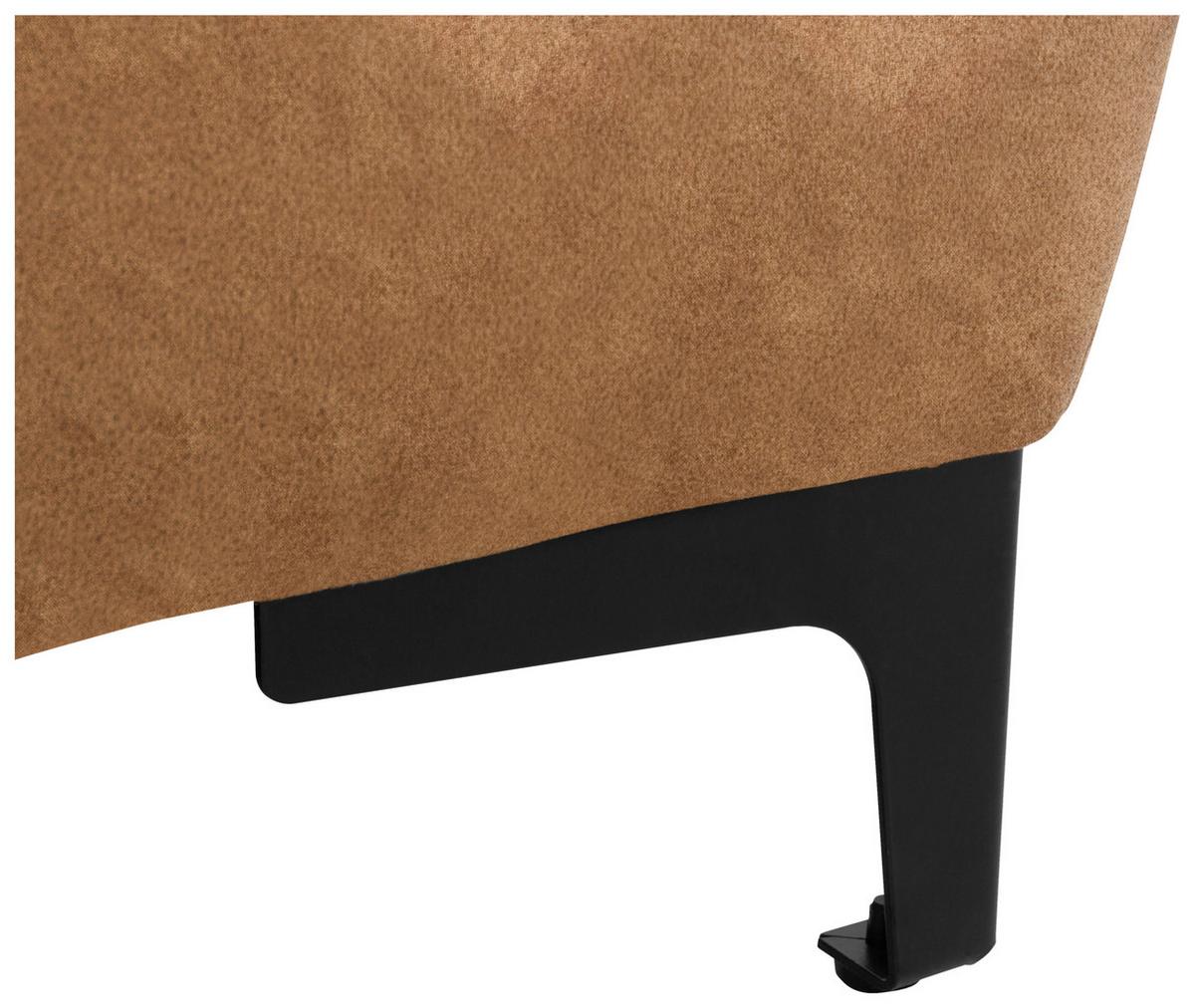 Sedežna Garnitura Santi, Oranžna, Ležišče, Predal - črna/oranžna, Moderno, kovina/tekstil (176/258cm) - Modern Living
