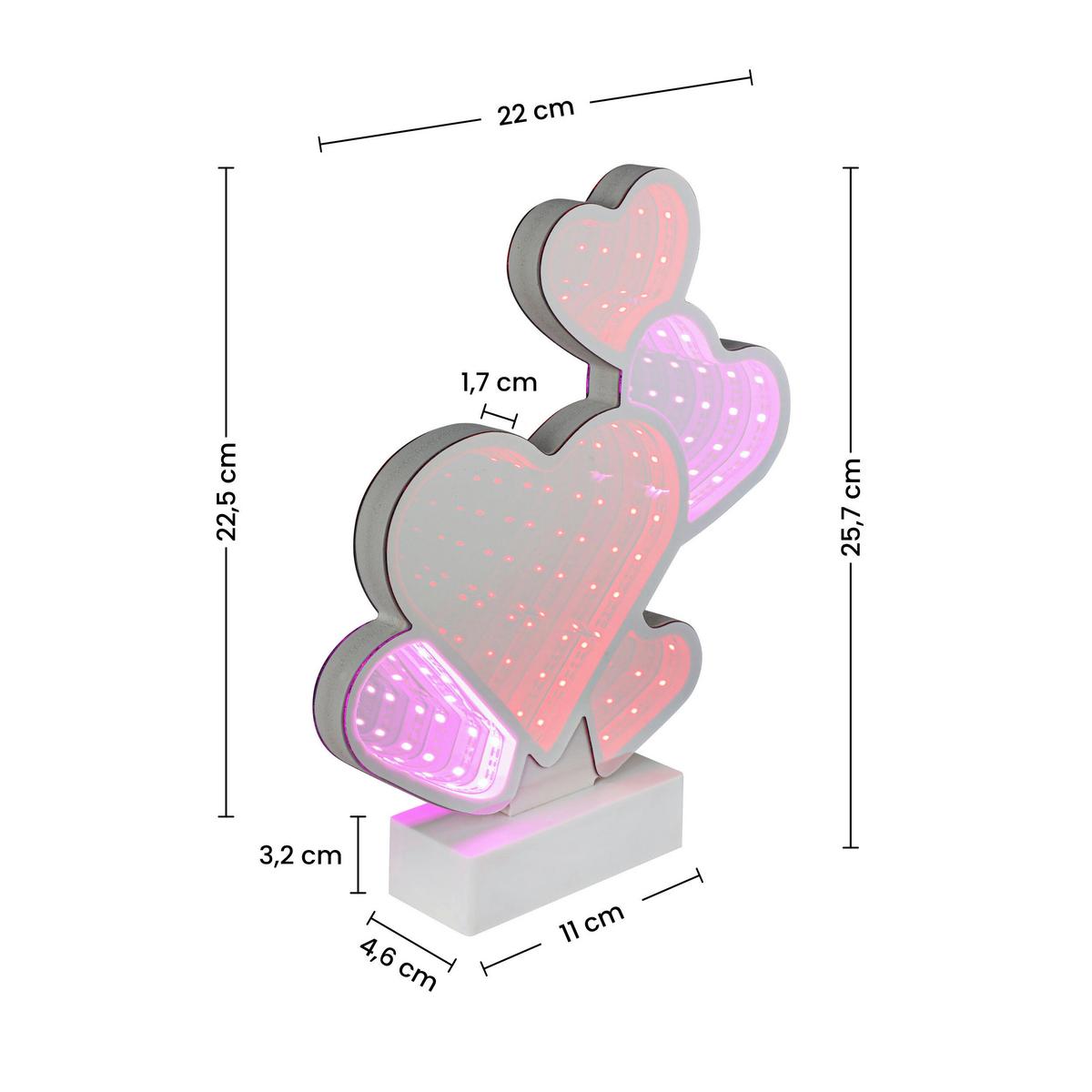 Led Svjetiljka Dekorativna Frani - bijela/boje kroma, Moderno, plastika (22/4,6/25,7cm) - Mömax