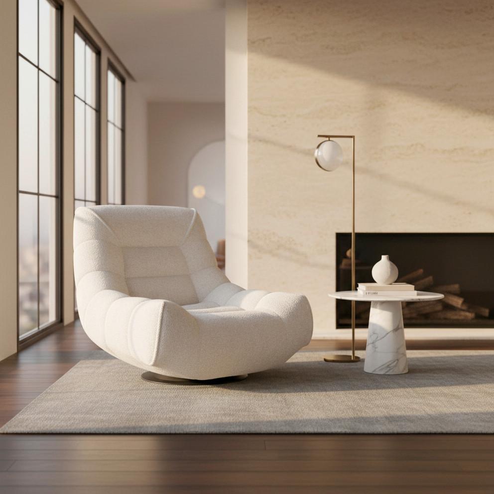 RELAXFÅTÖLJ LORENA - ljusgrå/svart, Modern, metall/textil (101/83/95cm) - Bessagi Home