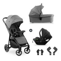 WÓZEK DZIECIĘCY - ZESTAW SHOP N CARE TRIO SET - czarny/szary, Basics, tworzywo sztuczne/metal (52/110/91cm) - Hauck