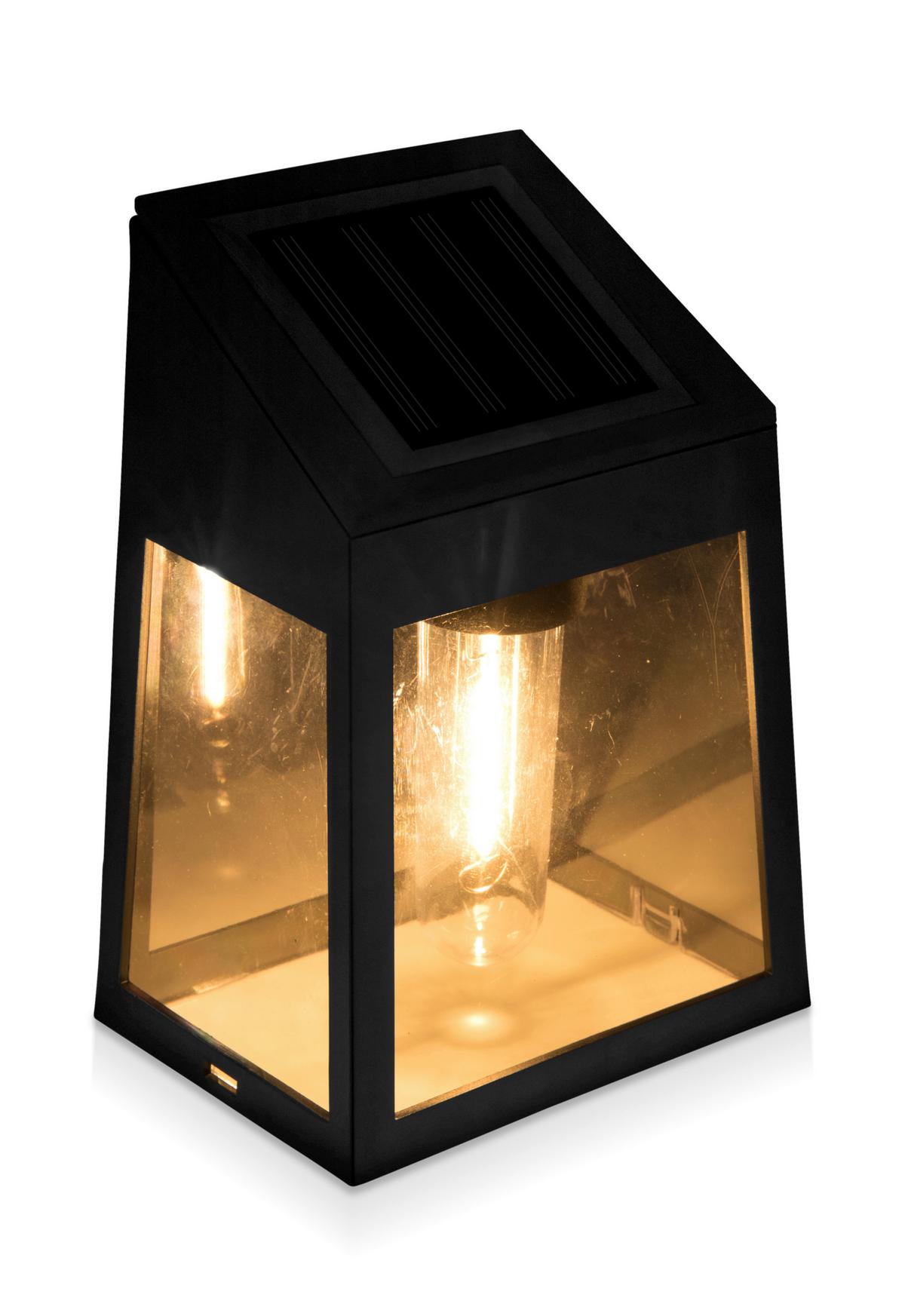 Solarleuchte Dilara in Schwarz - Schwarz, Modern, Kunststoff (9,3/6,5/13cm) - Modern Living