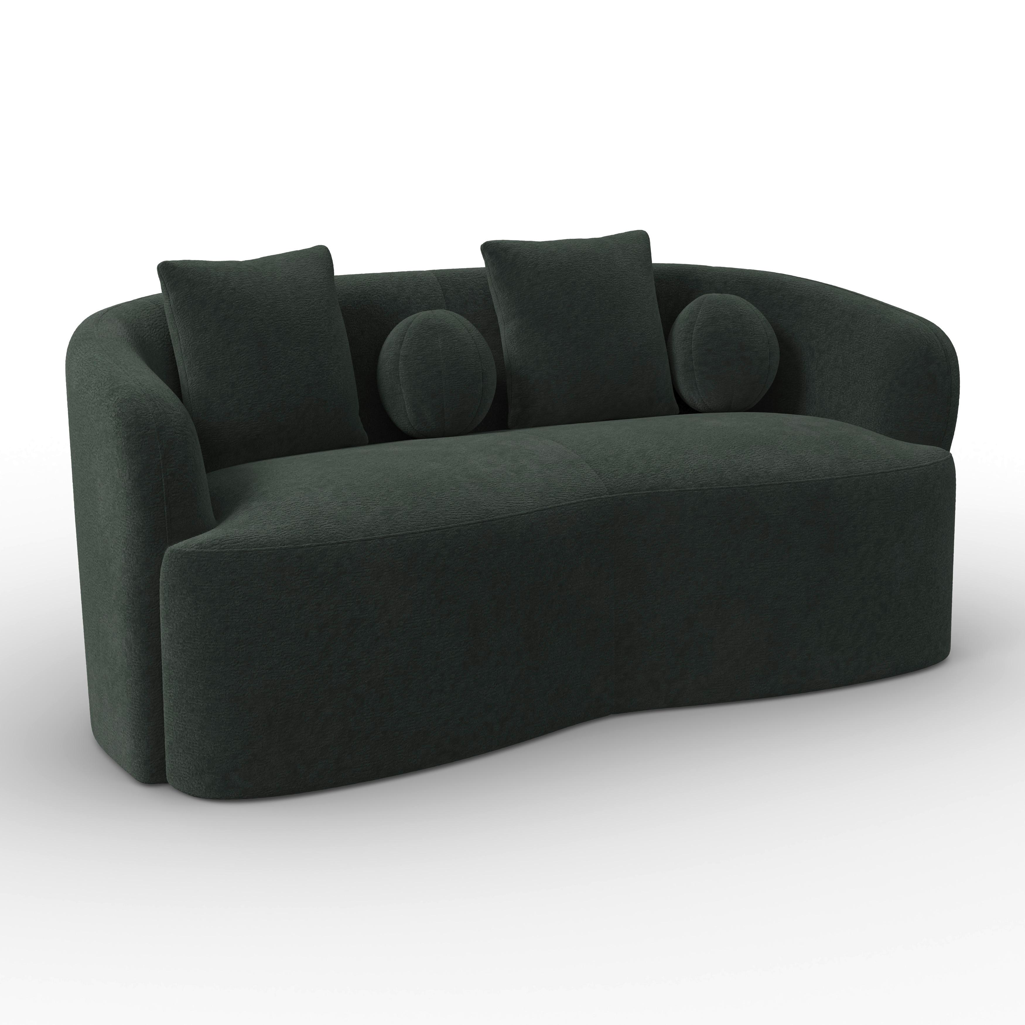 Trosed Julie, Zelena - zelena, Moderno, tekstil/les (180/68/82cm)