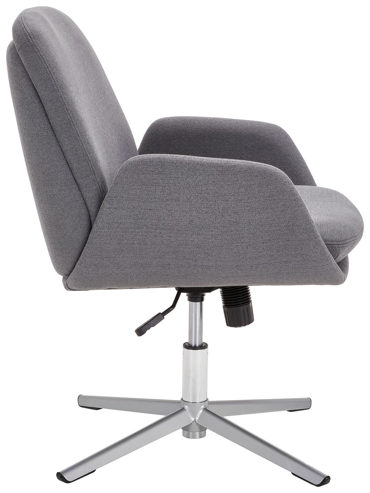 KRZESŁO Z PODŁOKIETNIKAMI SIGI    -NOVEL- - kolor stalowy/ciemnoszary, Konventionell, metal/tkanina (60/77-84/66cm) - Novel