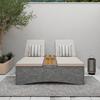 Gartenliege Monero Creme Holz/Metall/Kunststoff - Creme, MODERN, Holz/Kunststoff (203/155/150cm) - Bessagi Garden