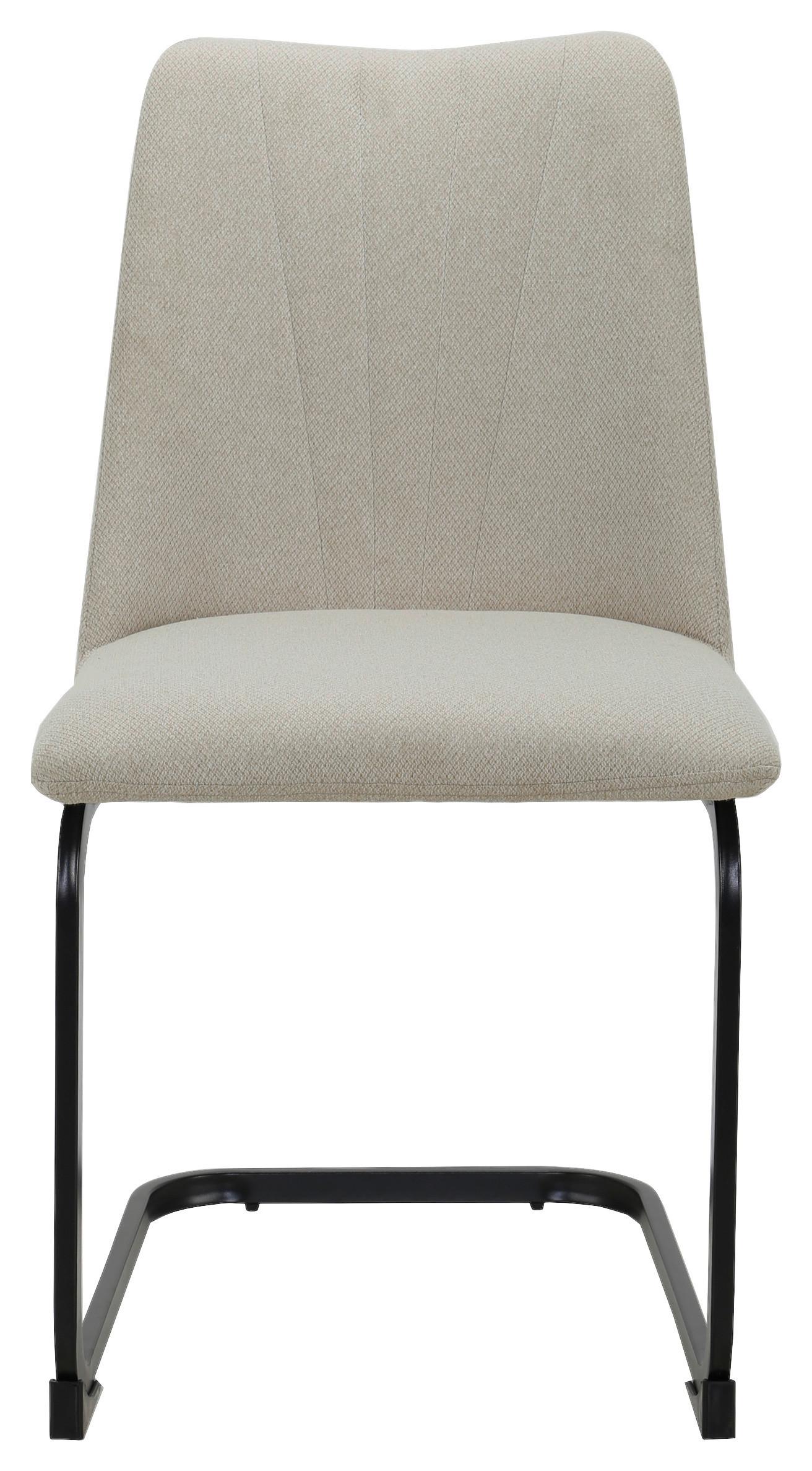 Scaun cantilever TARA - bej/negru, Modern, lemn/metal (46/85,5/59cm) - Mömax