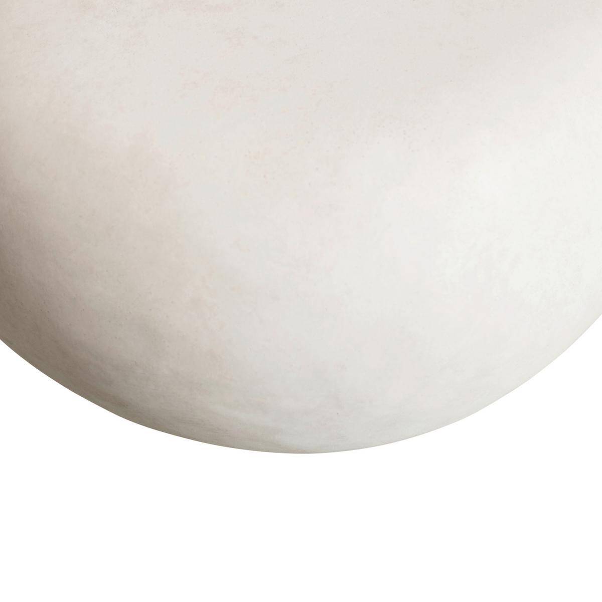 Couchtisch Pebble Weiß B: 50 cm - Weiß, Design, Glas/Keramik (50/50/35cm) - Livetastic