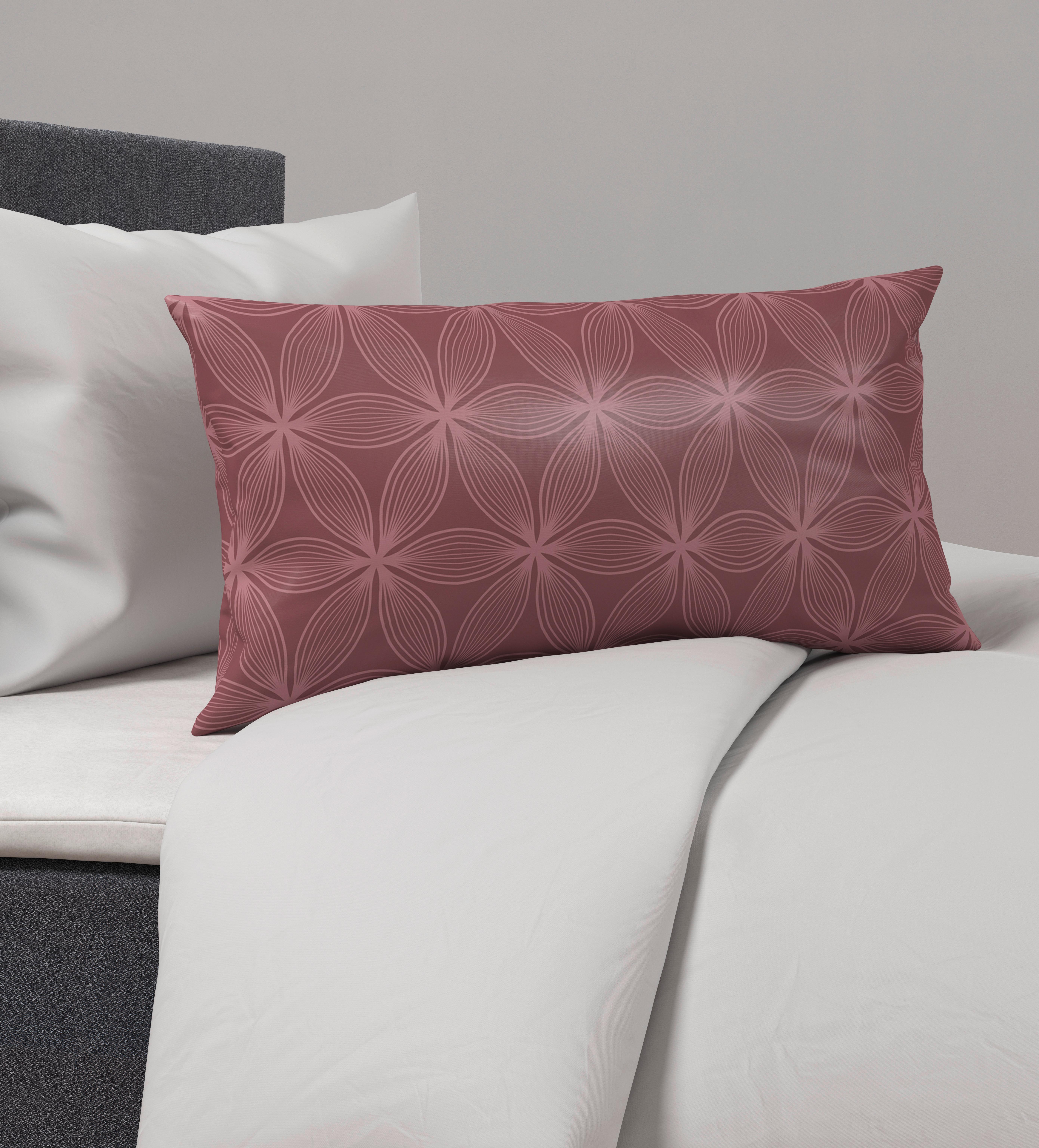 Kissenhülle Alex Design in Beere ca. 40x80cm - Beere, MODERN, Textil (40/80cm) - Premium Living