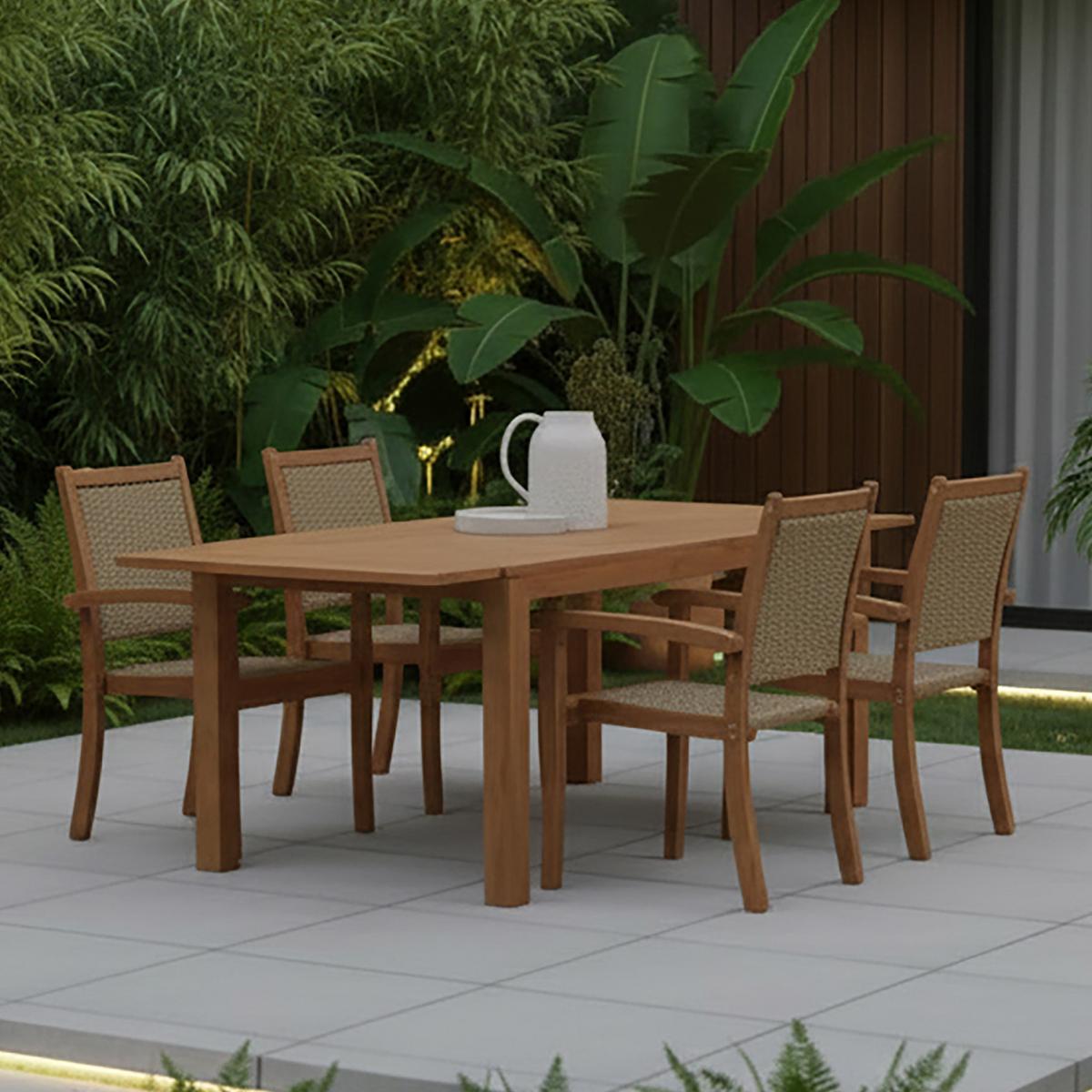 GARTENSET CASTILLA - Naturfarben, MODERN, Holz/Kunststoff - Gardenson