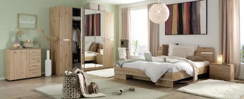 Spavaća Soba Anna - boje hrasta, Konventionell, drvni materijal - Based
