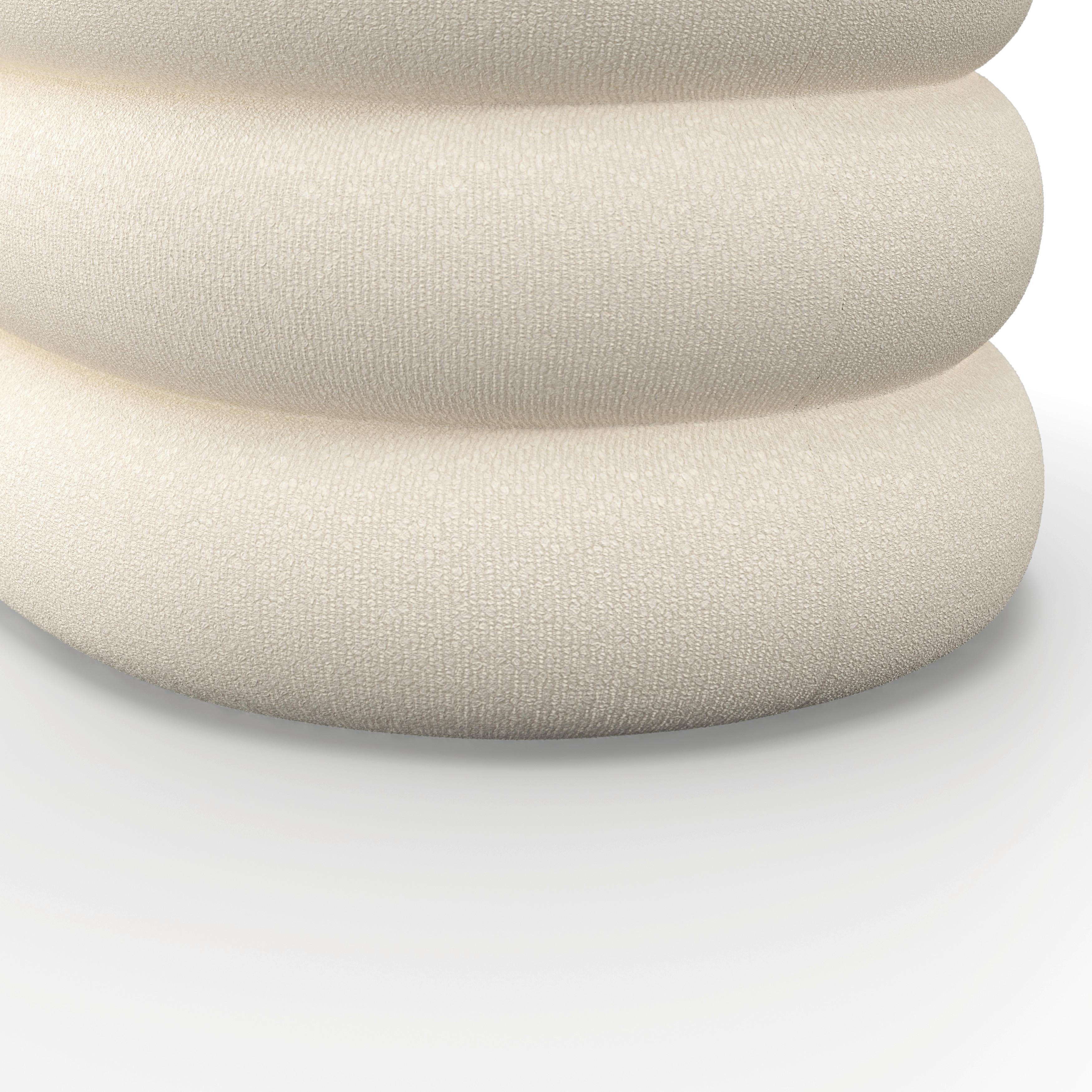 BÄNK LORENA - cremefärgad, Modern, trä/textil (110/47/45cm) - Bessagi Home