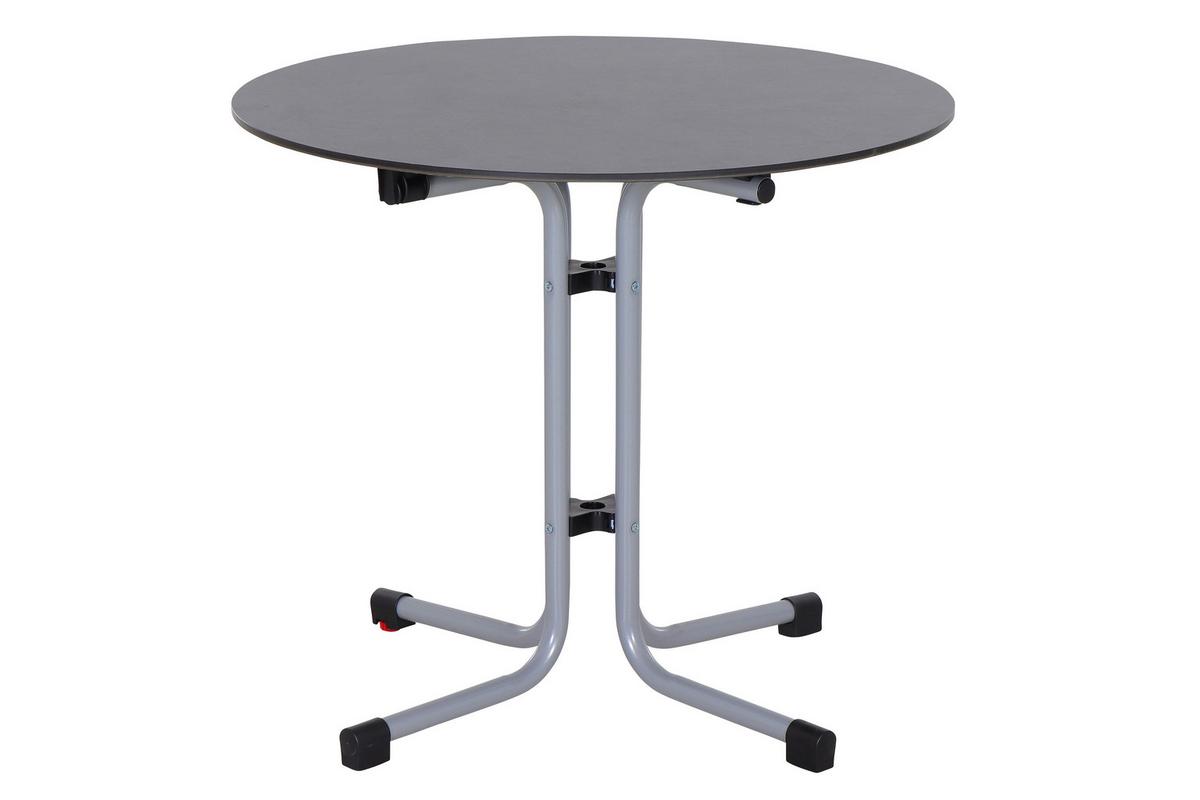 GARTENKLAPPTISCH K95705 - Anthrazit/Silberfarben, KONVENTIONELL, Holz/Kunststoff (80/71cm) - Siena Garden