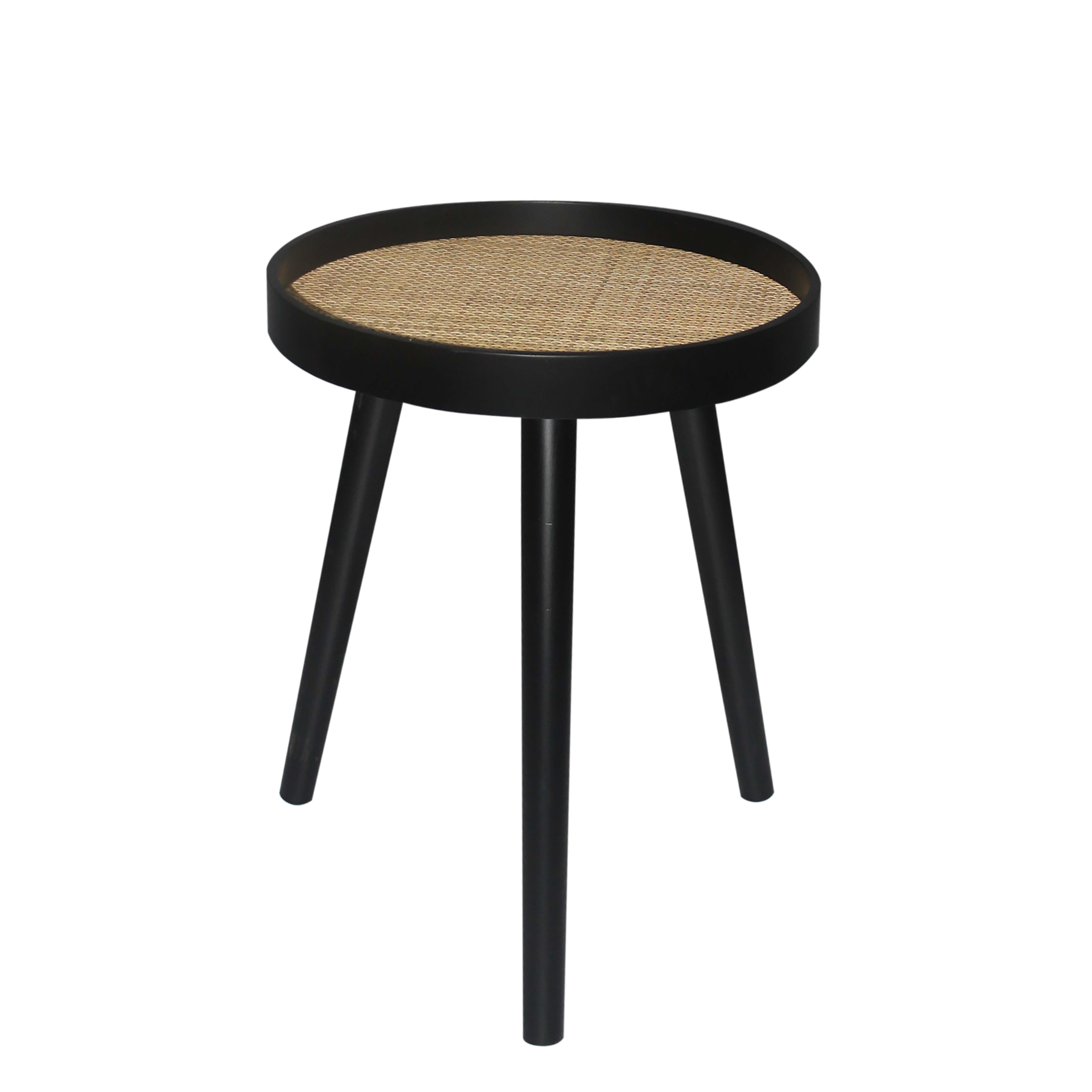 Beistelltisch Holz "Denis" , naturfarben/schwarz - Schwarz/Naturfarben, MODERN, Holz/Holzwerkstoff (38/48/38cm) - Bessagi Home
