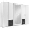 Ormar S Klasičnm Vratima Freiburg - bijela/srebrne boje, Design, staklo/drvni materijal (270/210/58cm) - Modern Living