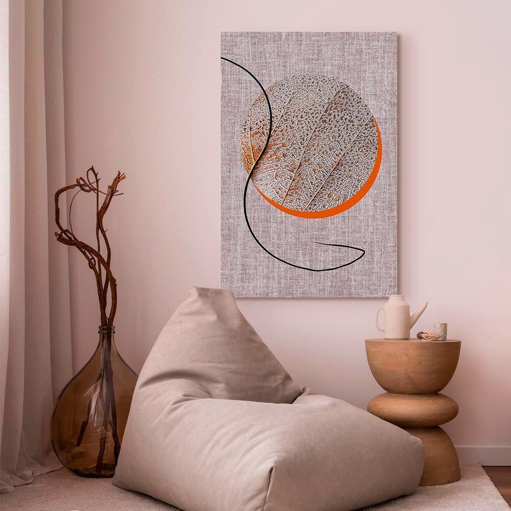 Slika Na Platnu Moon Etude - barve kapučina/oranžna, Basics, tekstil/leseni material (40/60/1.2cm) - artgeist