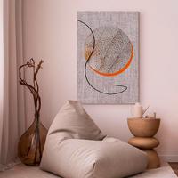 Slika Na Platnu Moon Etude - barve kapučina/oranžna, Basics, tekstil/leseni material (40/60/1.2cm) - artgeist