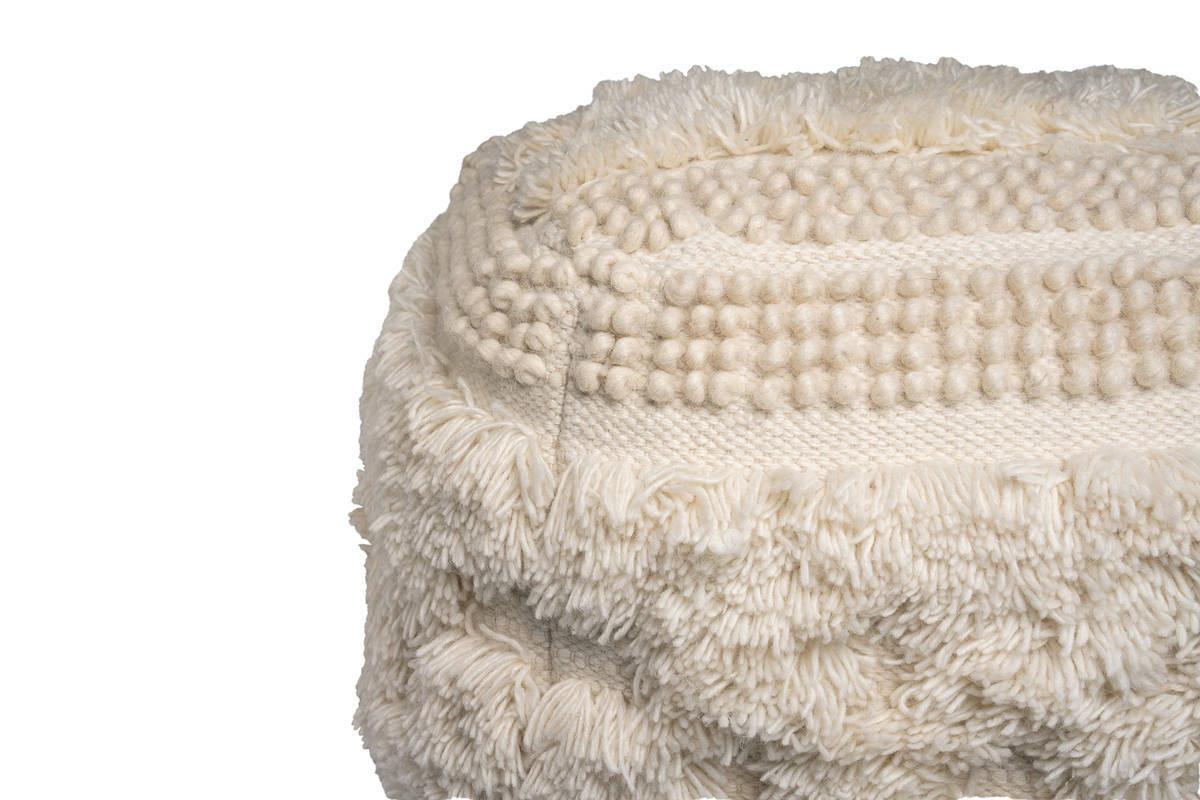 POUF POUF BOHIST 125 NATURAL - Creme, Trend, Textil (38/50/38cm) - Kayoom