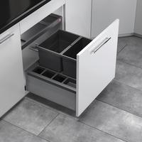 Einbauabfallsammler 107308 dunkelgrau - Anthrazit, MODERN, Kunststoff (60/34/49,1cm) - HKT