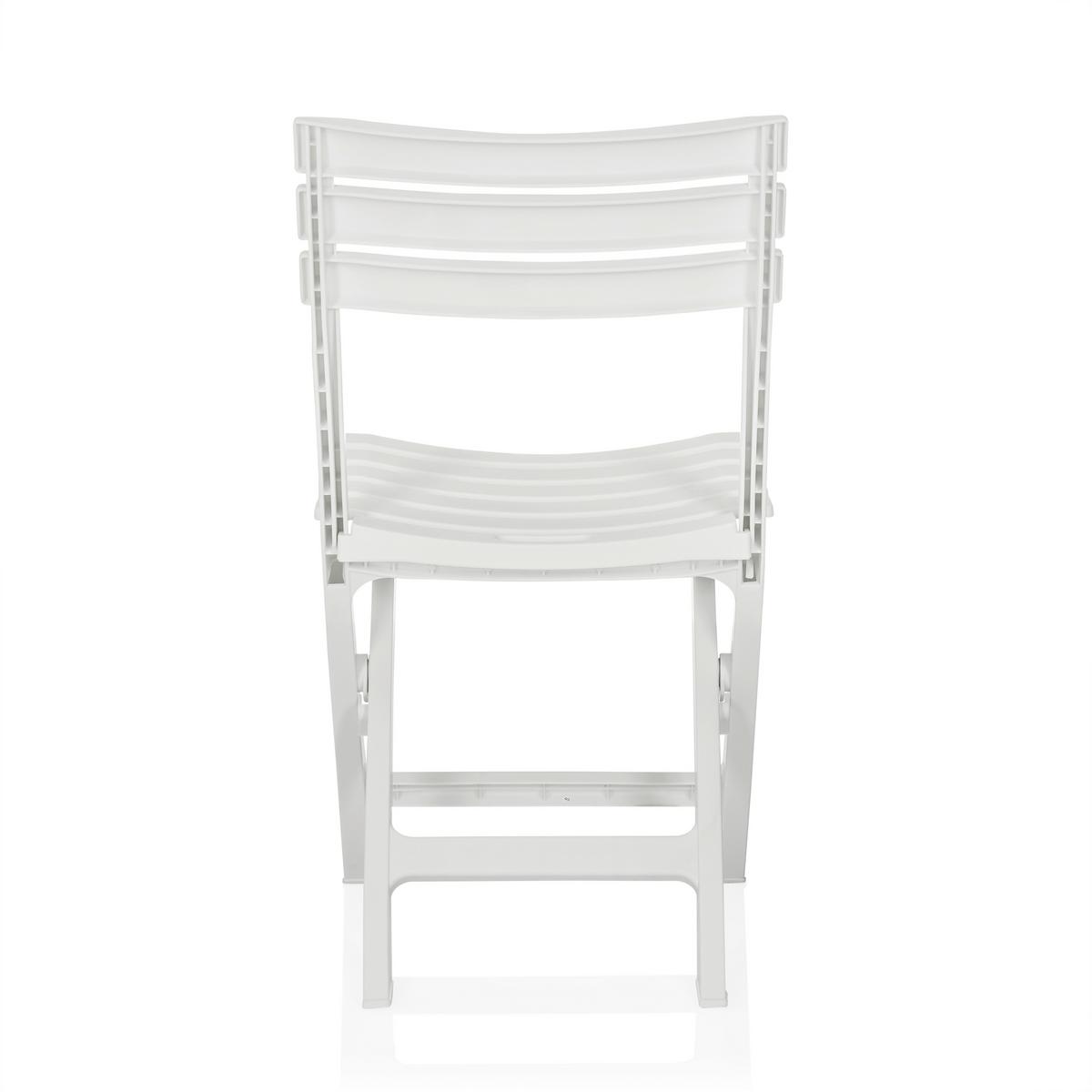 Zložljiv Stol Travano, Bela - bela, Moderno, umetna masa (42/80/45,5cm) - MID.YOU