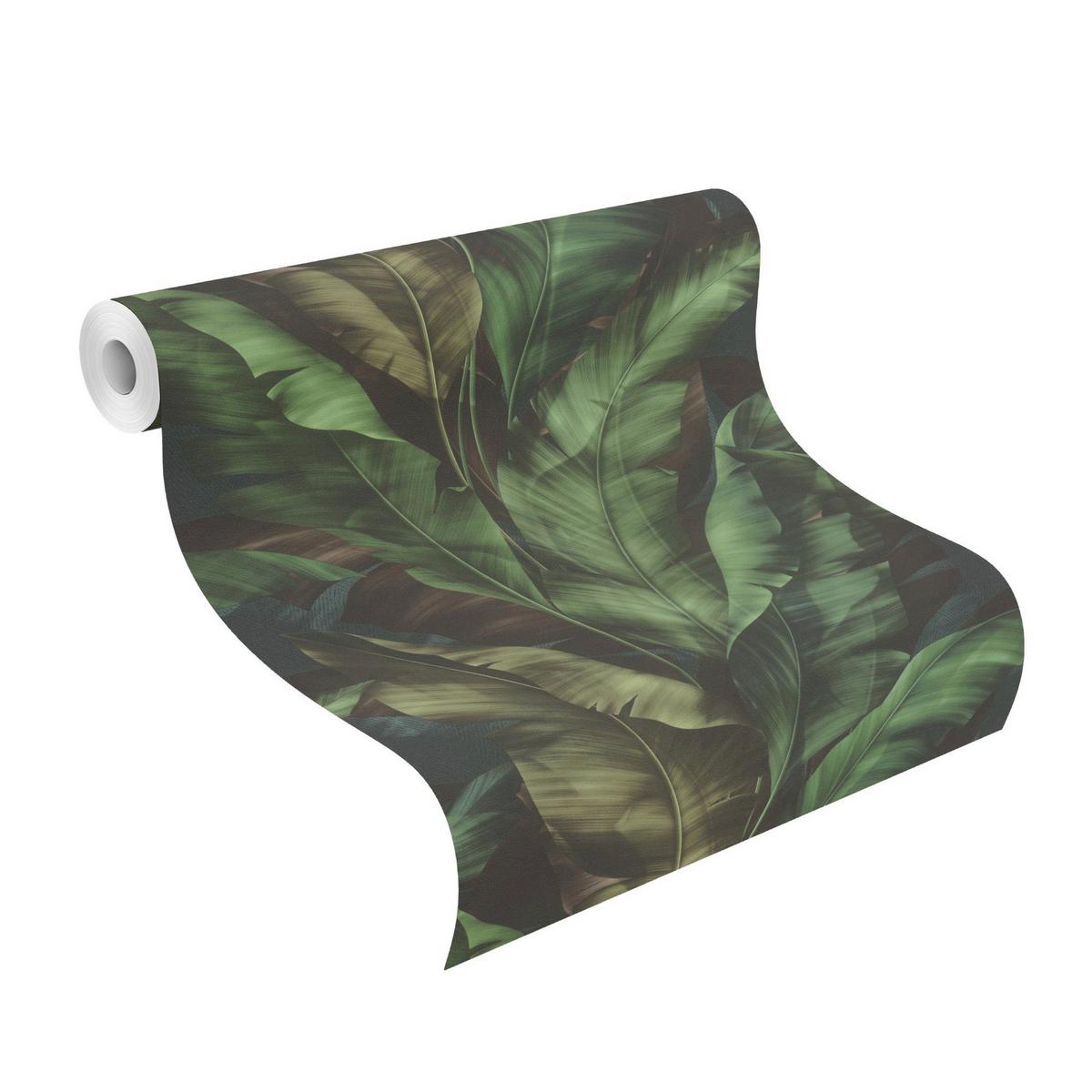 Tapete Rio Dunkelgrün - Dunkelgrün, Natur, Textil (600/53cm) - Tesa