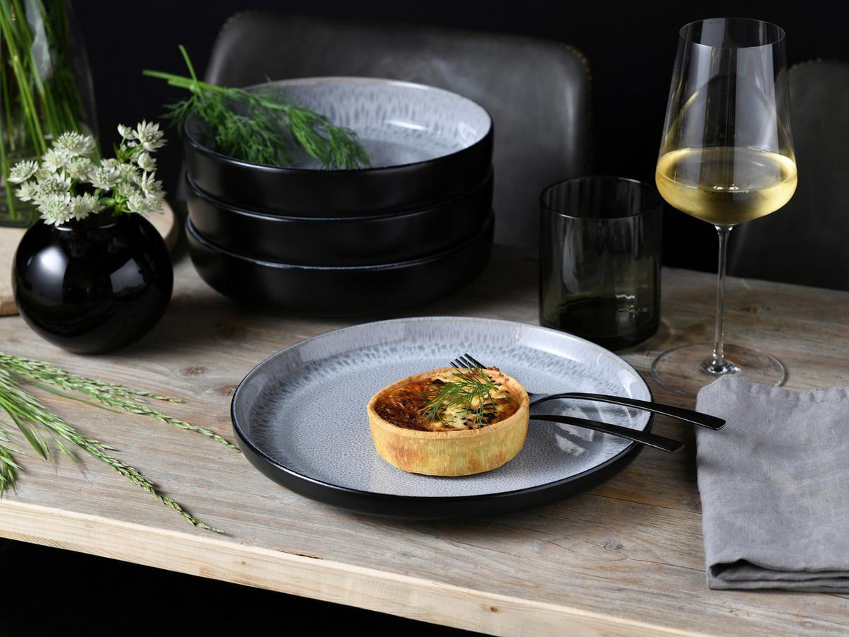 Tafelservice Nordic Fjord Hellgrau, 12-teilig - Hellgrau, Trend, Keramik - Creatable