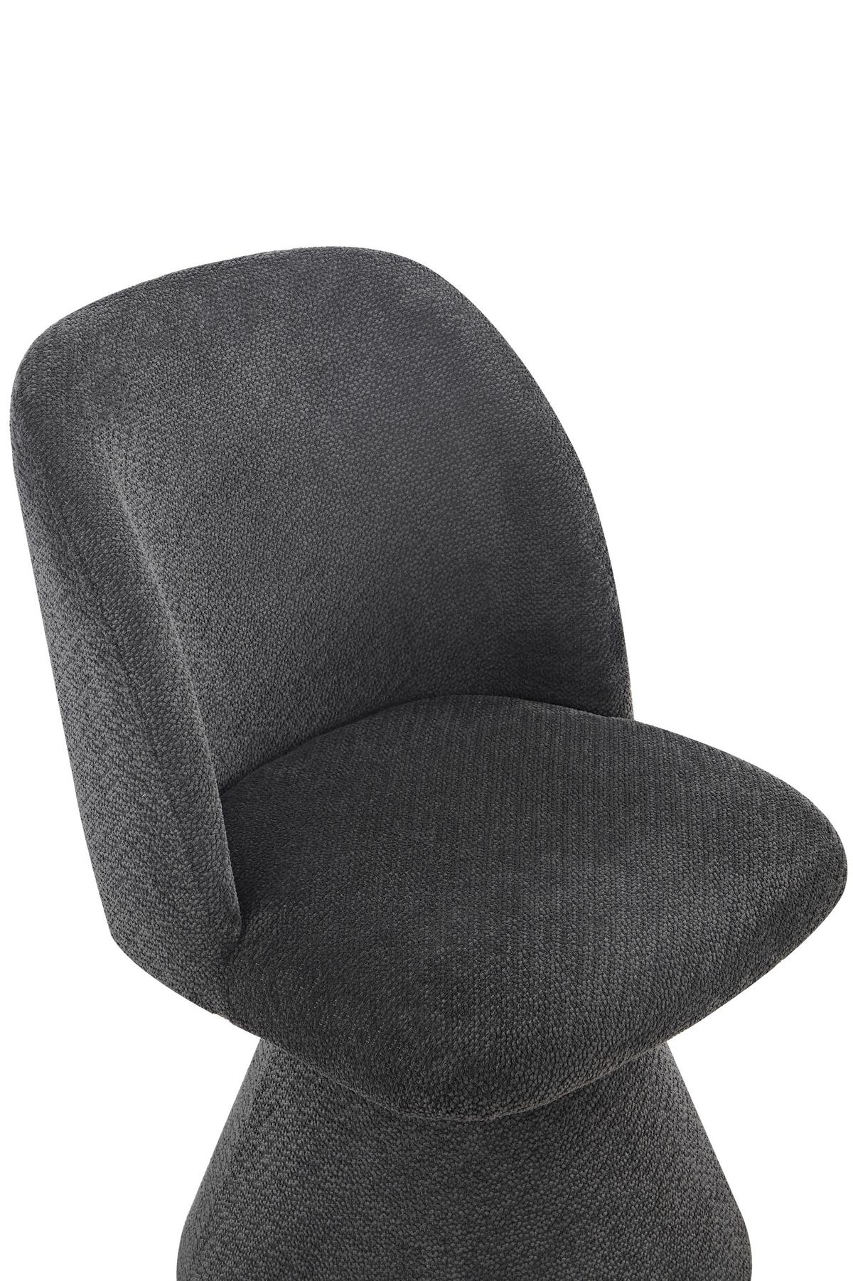 STUHL-SET BARI II S 2ER-SET - Anthrazit, MODERN, Textil/Metall (54/84/61cm) - MID.YOU