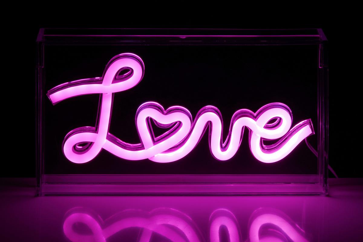 DEKORACJA ŚWIETLNA LED LOVE *SBN* - biały/przezroczysty, Lifestyle, tworzywo sztuczne (23/4/12,7cm) - Novel