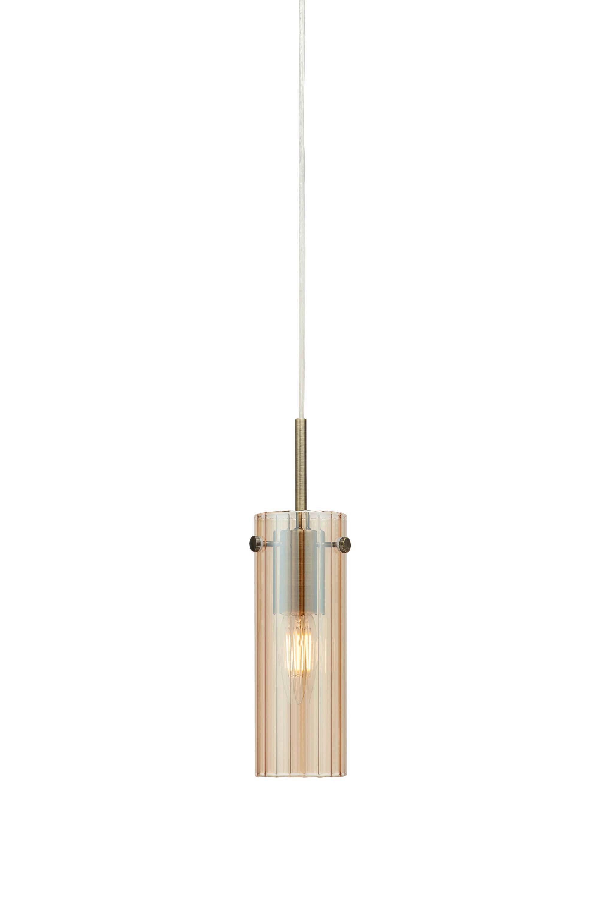 Pendelleuchte Tibia Pendant max. 40 Watt - Messingfarben, Design, Glas (7/7/28,5cm) - Markslöjd